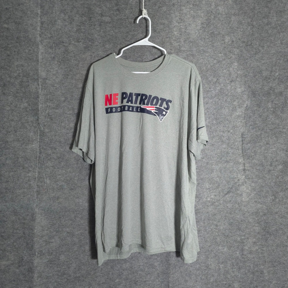 Nike Men's Gray NE Patriots Football Dri-Fit T Shirt 3XL